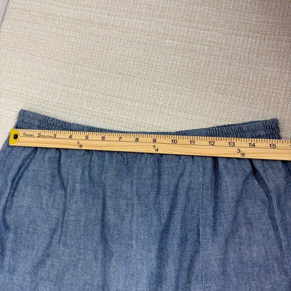 Vintage Denim Skirt TESA Sport du‎ Monde Floral Midi Size Large - Picture 5 of 7